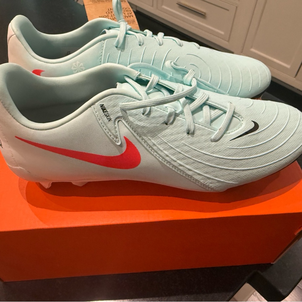 Nike Phantom GX II Academy FG/MG Cleats - Mint and Red